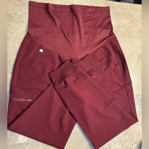 Figs Burgundy Track Pants